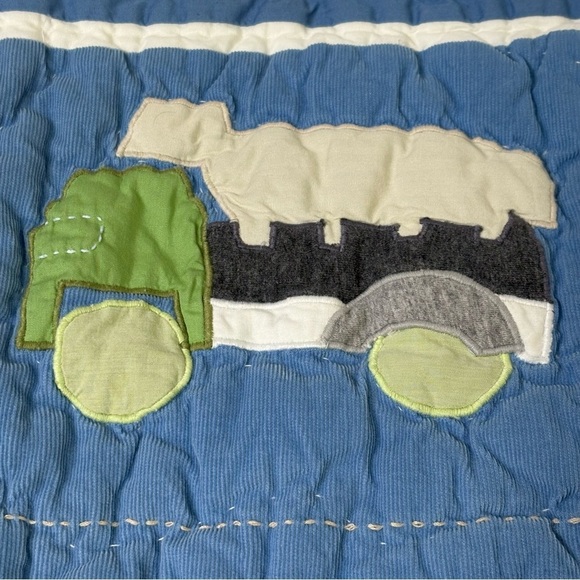 POTTERY BARN KIDS Christopher’s Construction 3 PC Cotton Quilted Pillowcase Sham - Picture 11 of 16